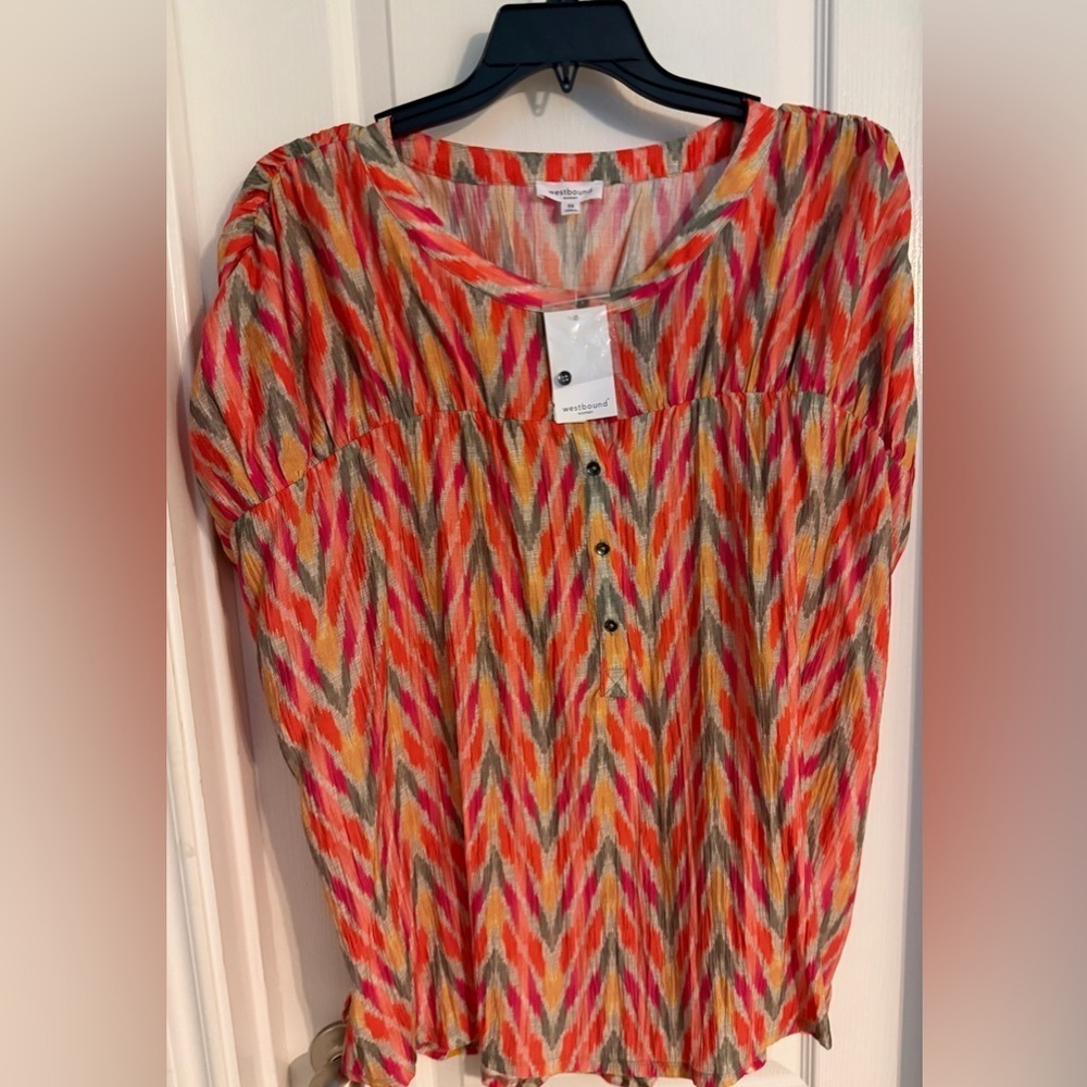 Westbound Colorful Patterned Women's Top